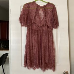 Top shop lace dress with liner